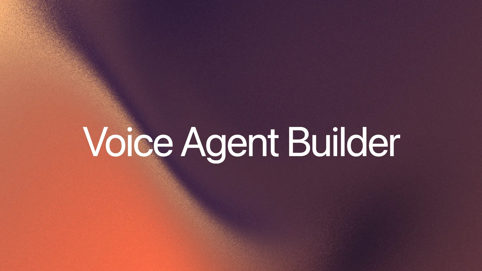 Voice Agent Builder 官方主視覺